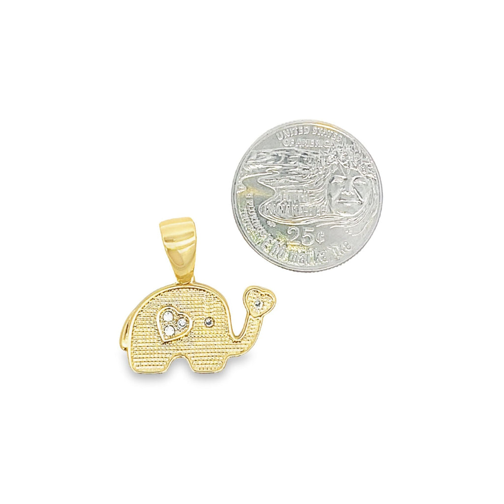 CZ Elephant Pendant-1