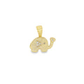 CZ Elephant Pendant-0