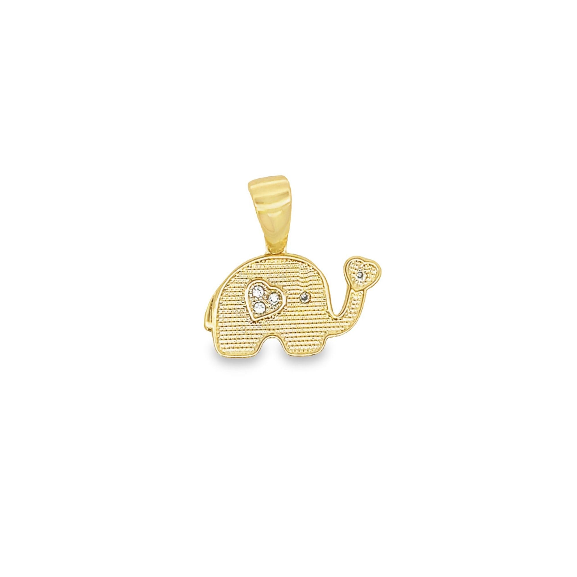 CZ Elephant Pendant-0