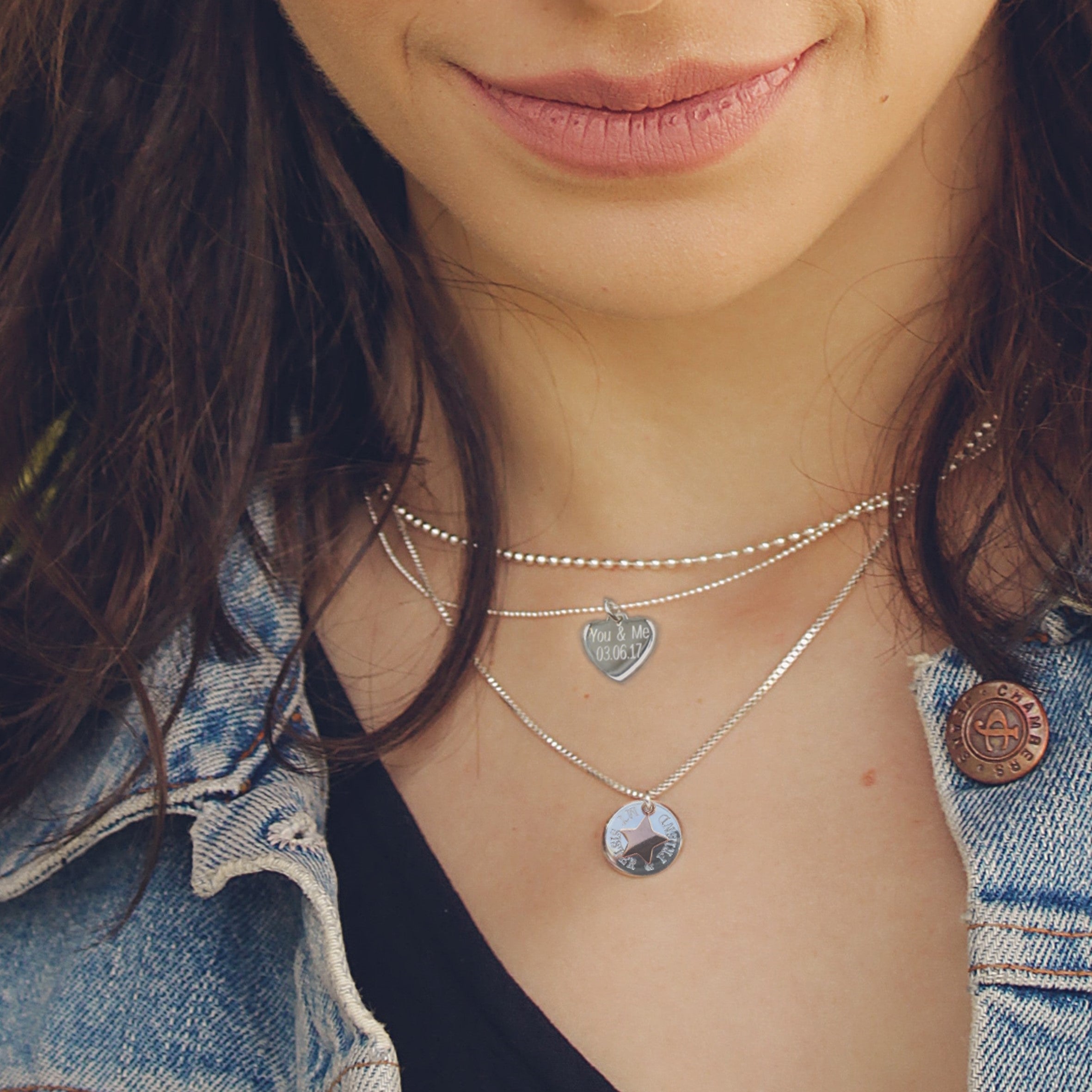 Personalised Sterling Silver Heart Necklace