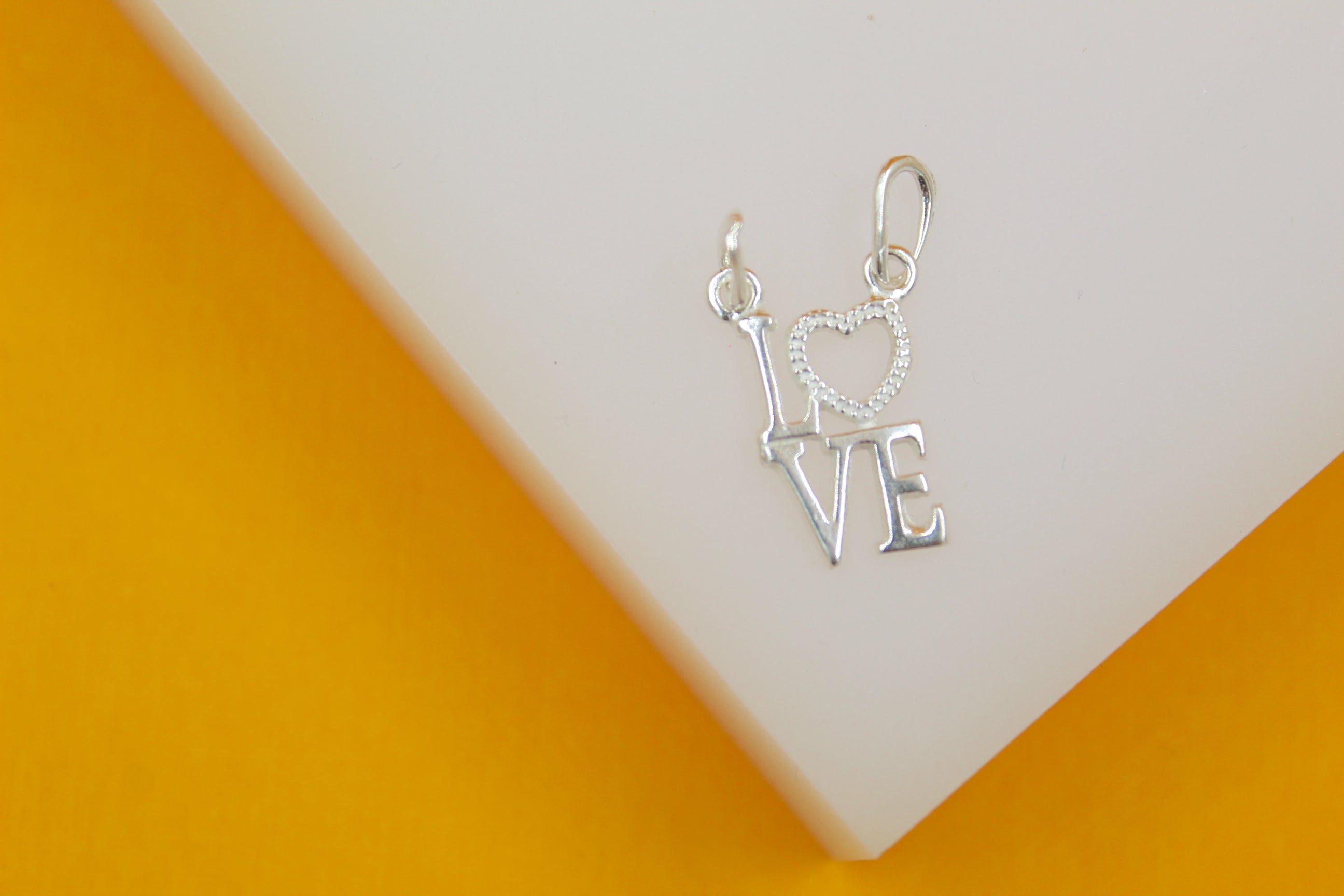 925 Sterling Silver Love Pendant-0