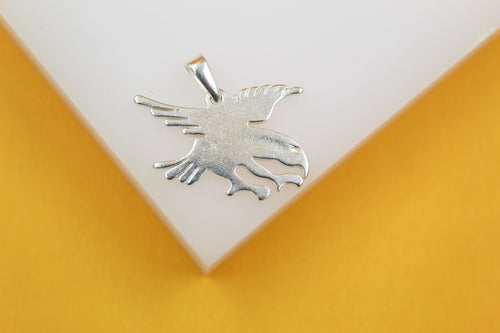 925 Sterling Silver Falcon Pendant-0
