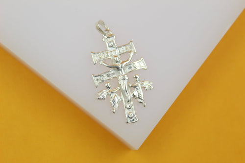 925 Sterling Silver Crucifix Pendant-0