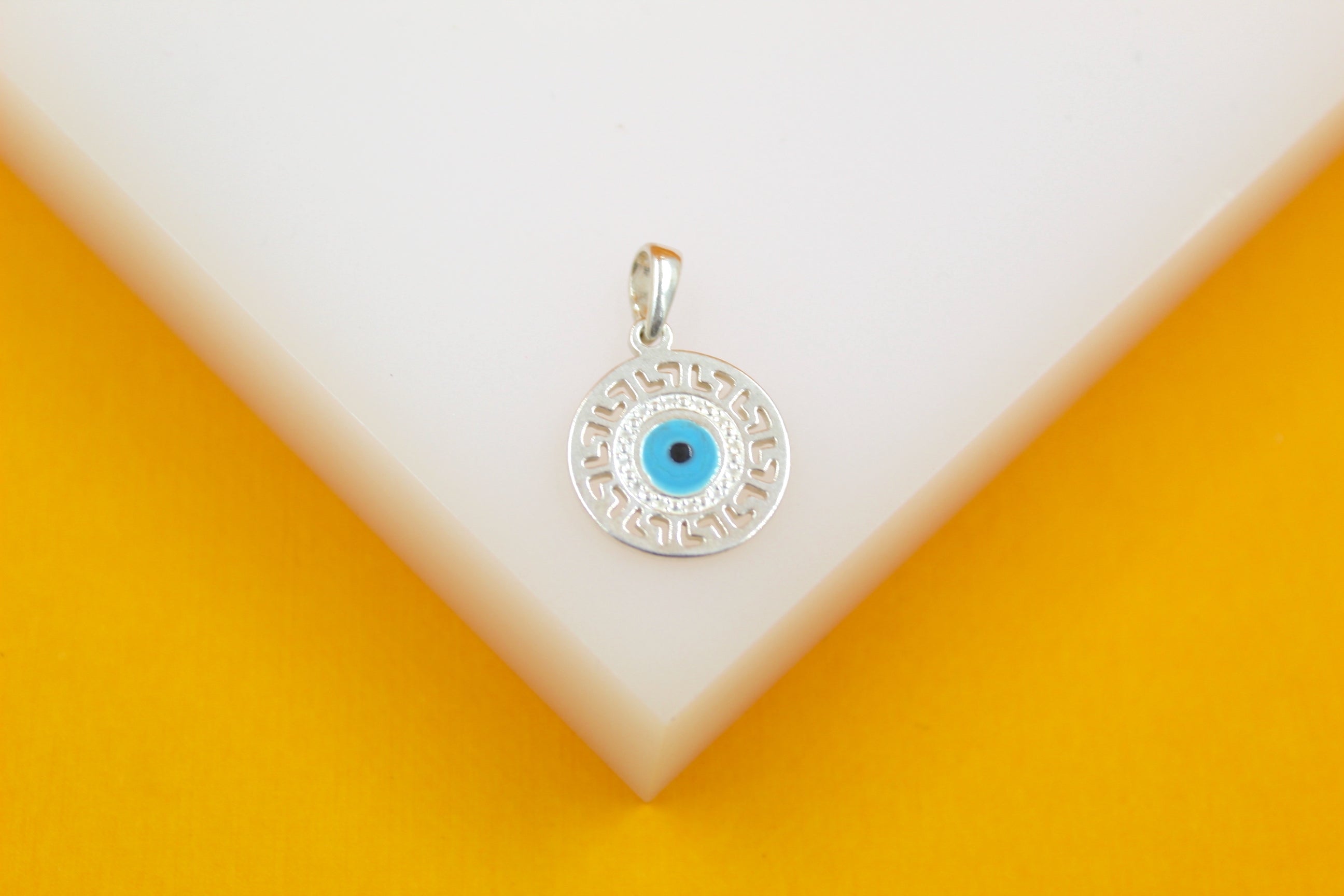 925 Sterling Silver Evil Eye Pendant-0