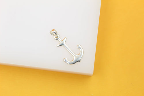 925 Sterling Silver Anchor Pendant-0