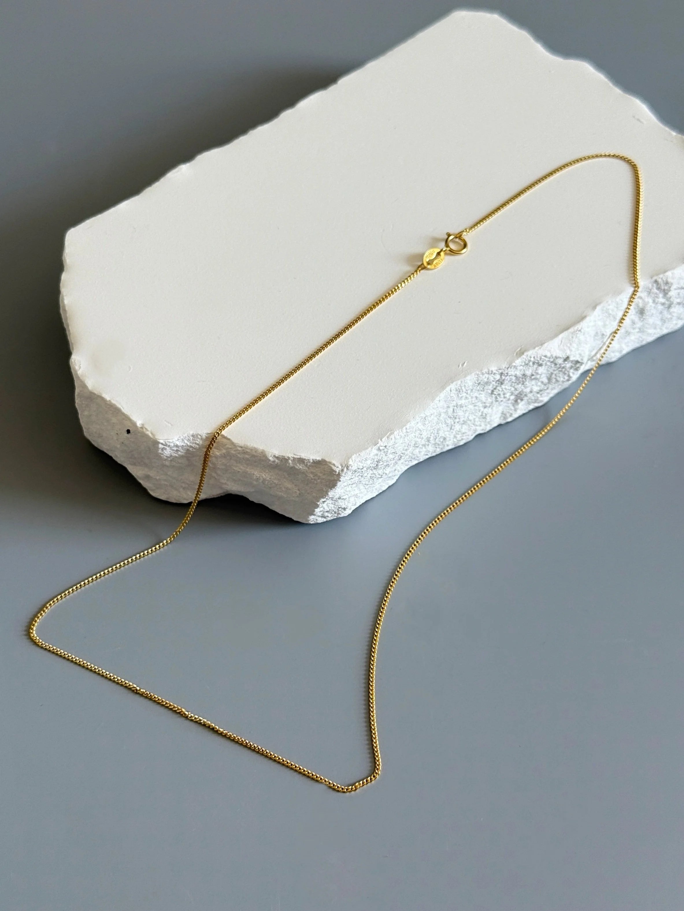 14K Gold Plated 925 Sterling Silver Elegant  Necklace Chain-2