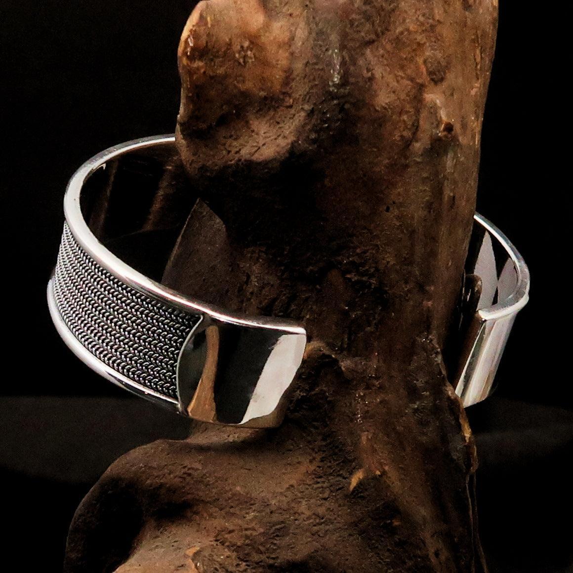 Excellent handcrafted minimalistic Sterling Silver Bracelet / Bangle-3