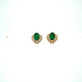 Emerald and Diamond Earring in 14K Yellow Gold - KGT 33504