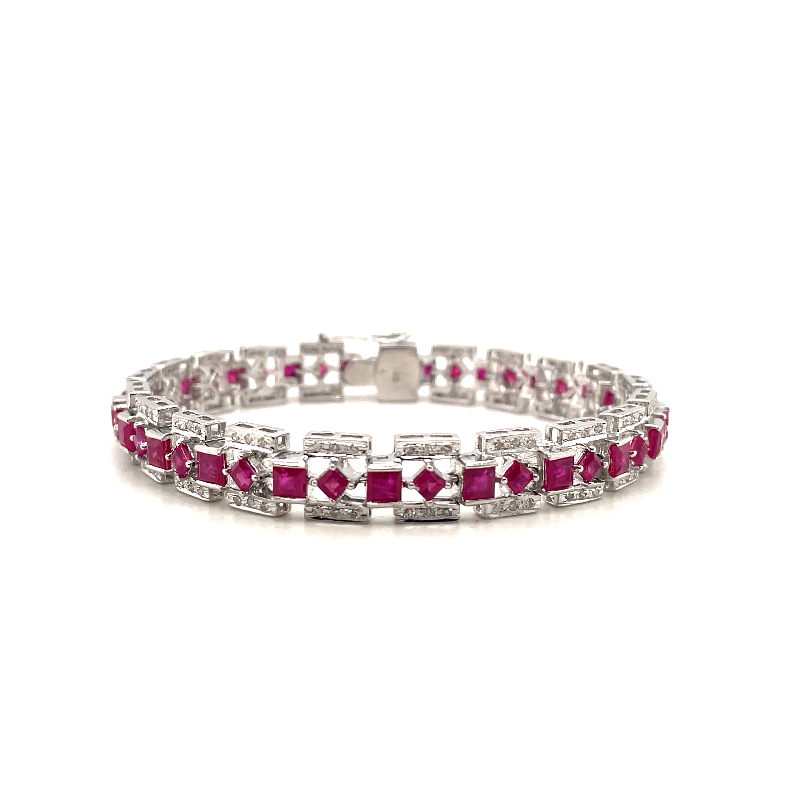 Emerald Bracelet in .925 Sterling Silver. - KSD 42226-1