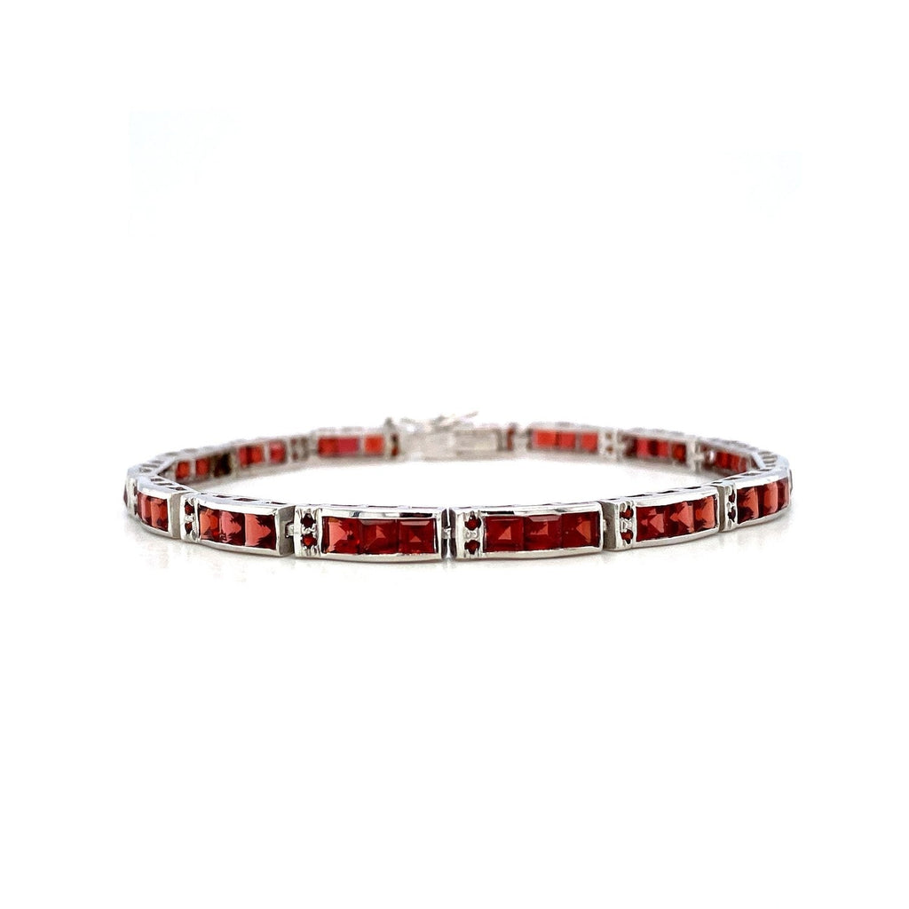 Garnet Bracelet in .925 Sterling Silver - KSD 41745-0