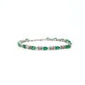 Emerald Bracelet in .925 Sterling Silver. - KSD 43346-0