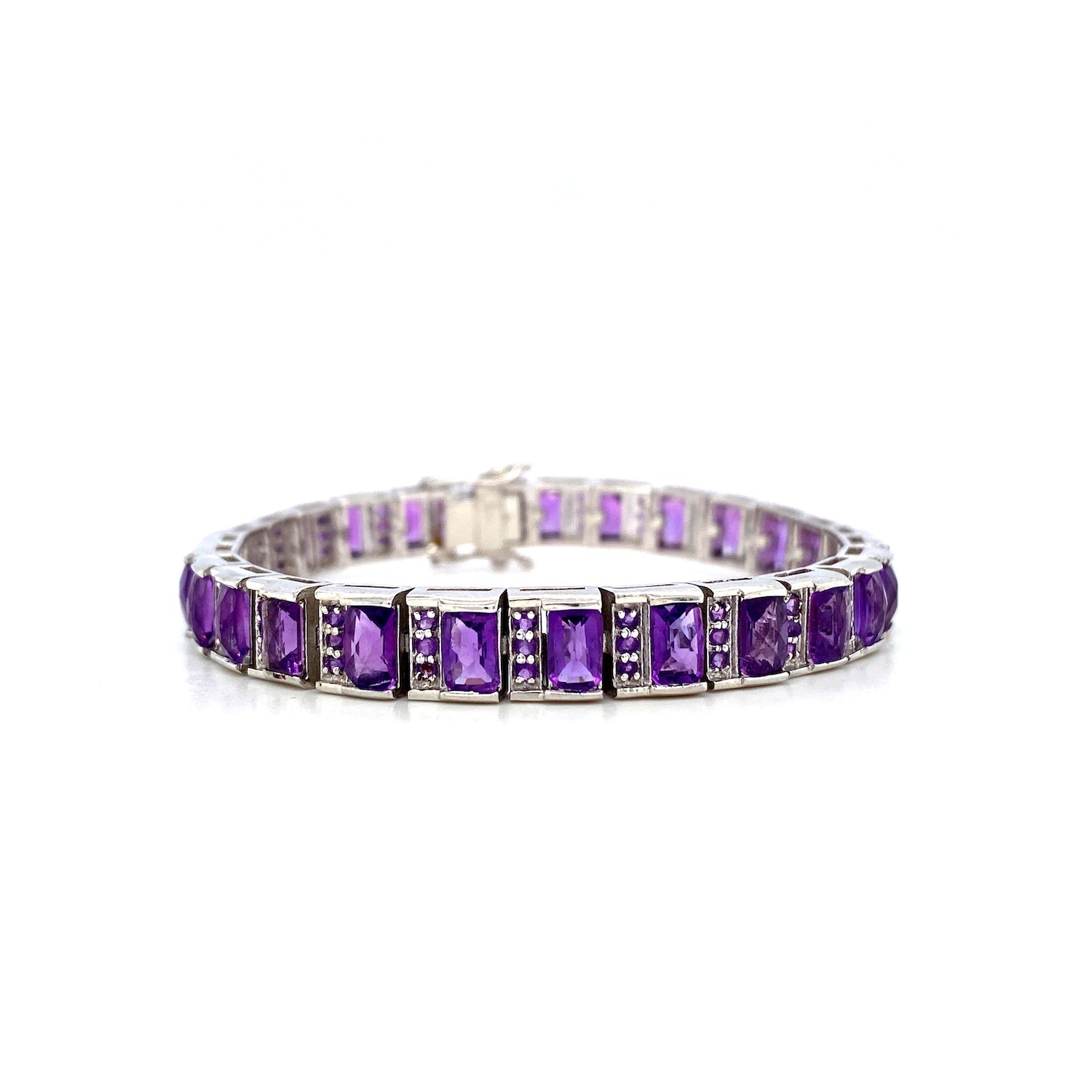 Amethyst Bracelet in .925 Sterling Silver - KSD 45351-0
