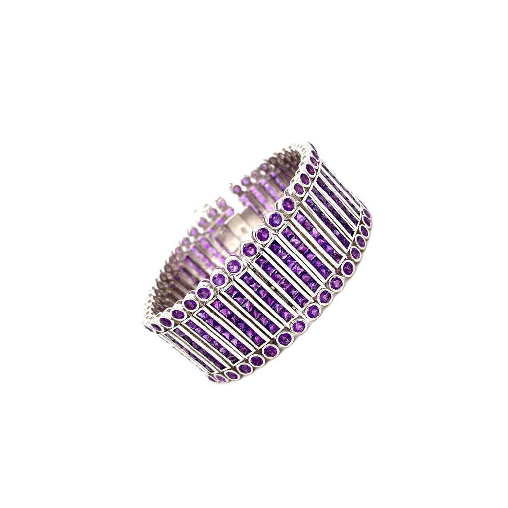 Amethyst Bracelet in .925 Sterling Silver - KSD 46257-1