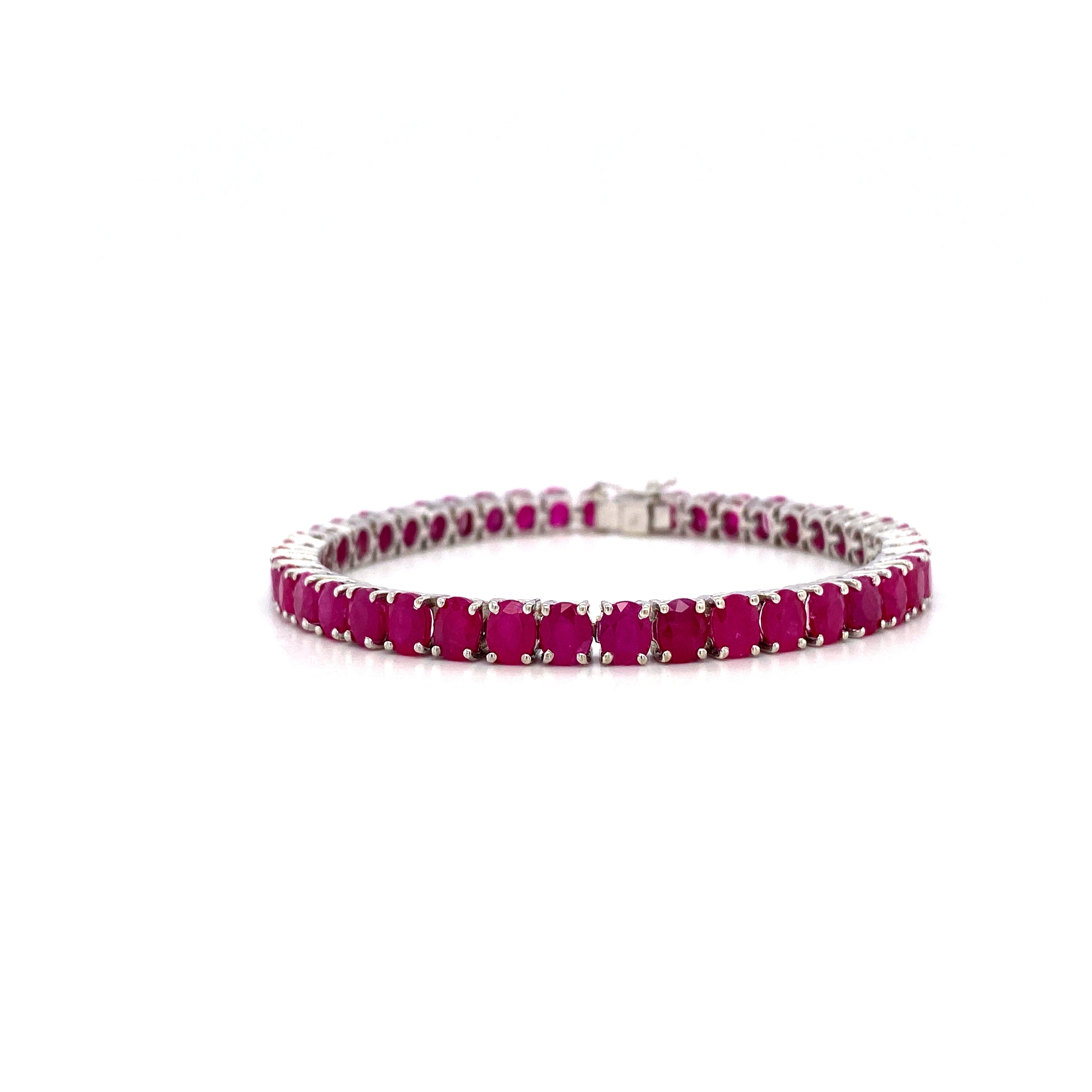 Ruby Bracelet in .925 Sterling Silver - KSD 47654-0