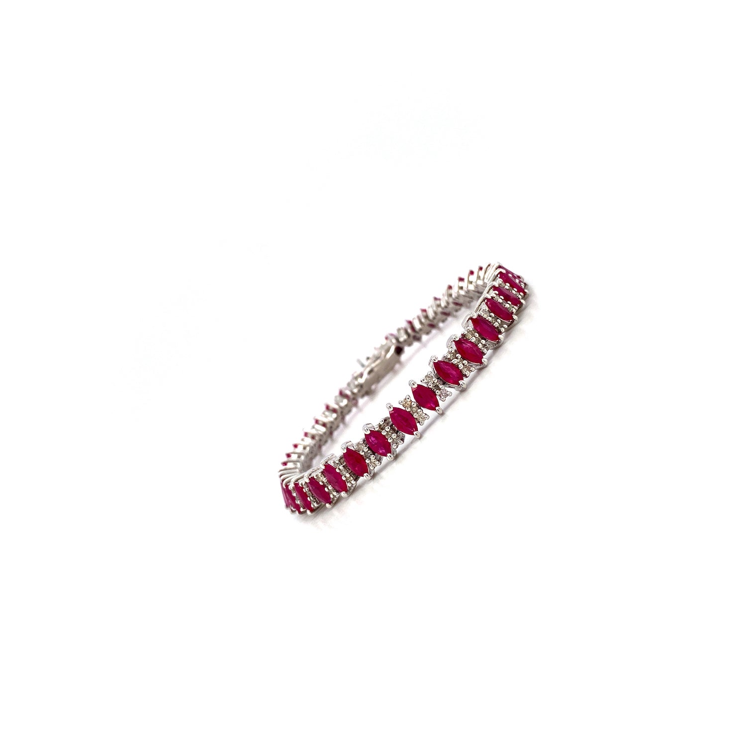 Ruby Bracelet in .925 Sterling Silver - KSD 47752-1