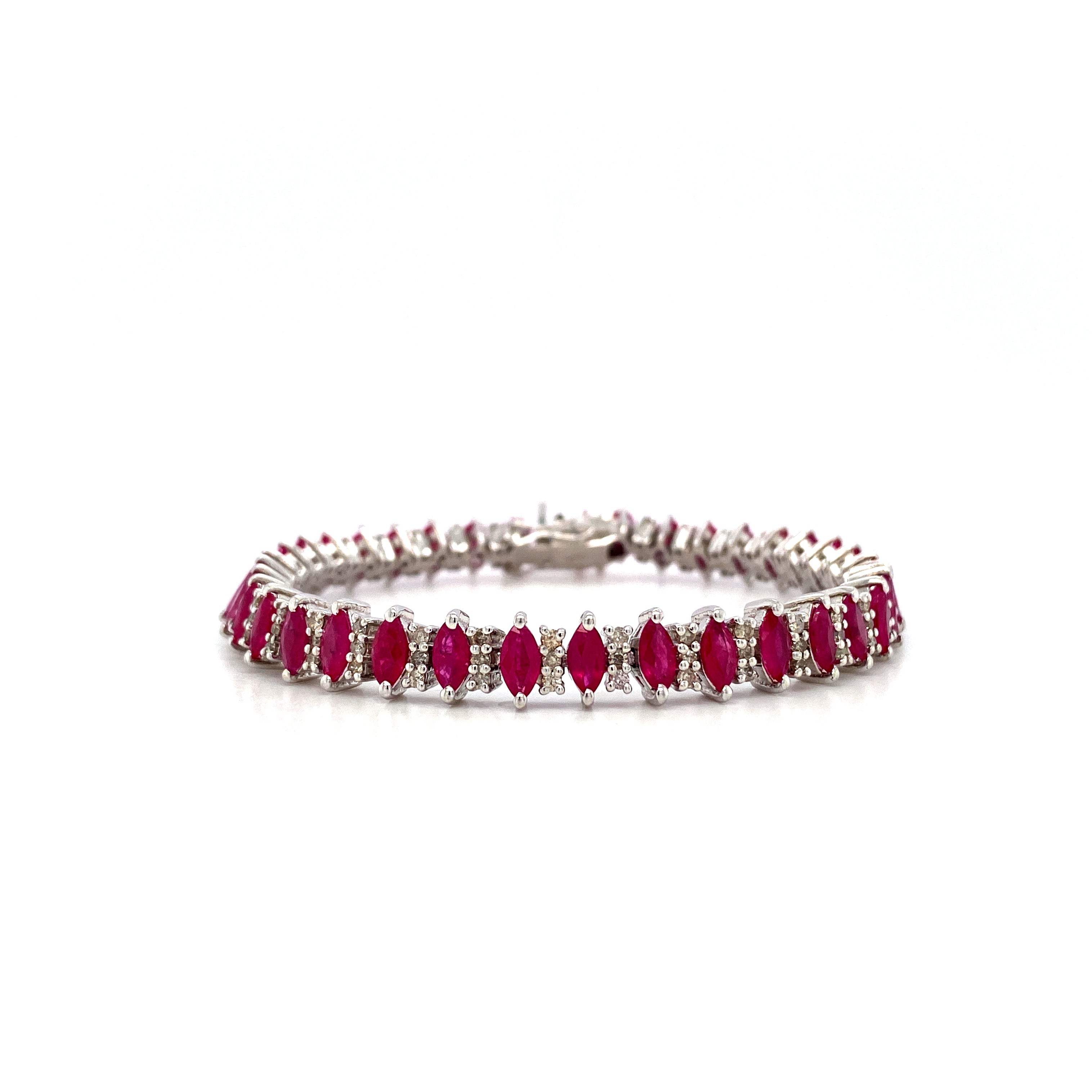 Ruby Bracelet in .925 Sterling Silver - KSD 47752-0
