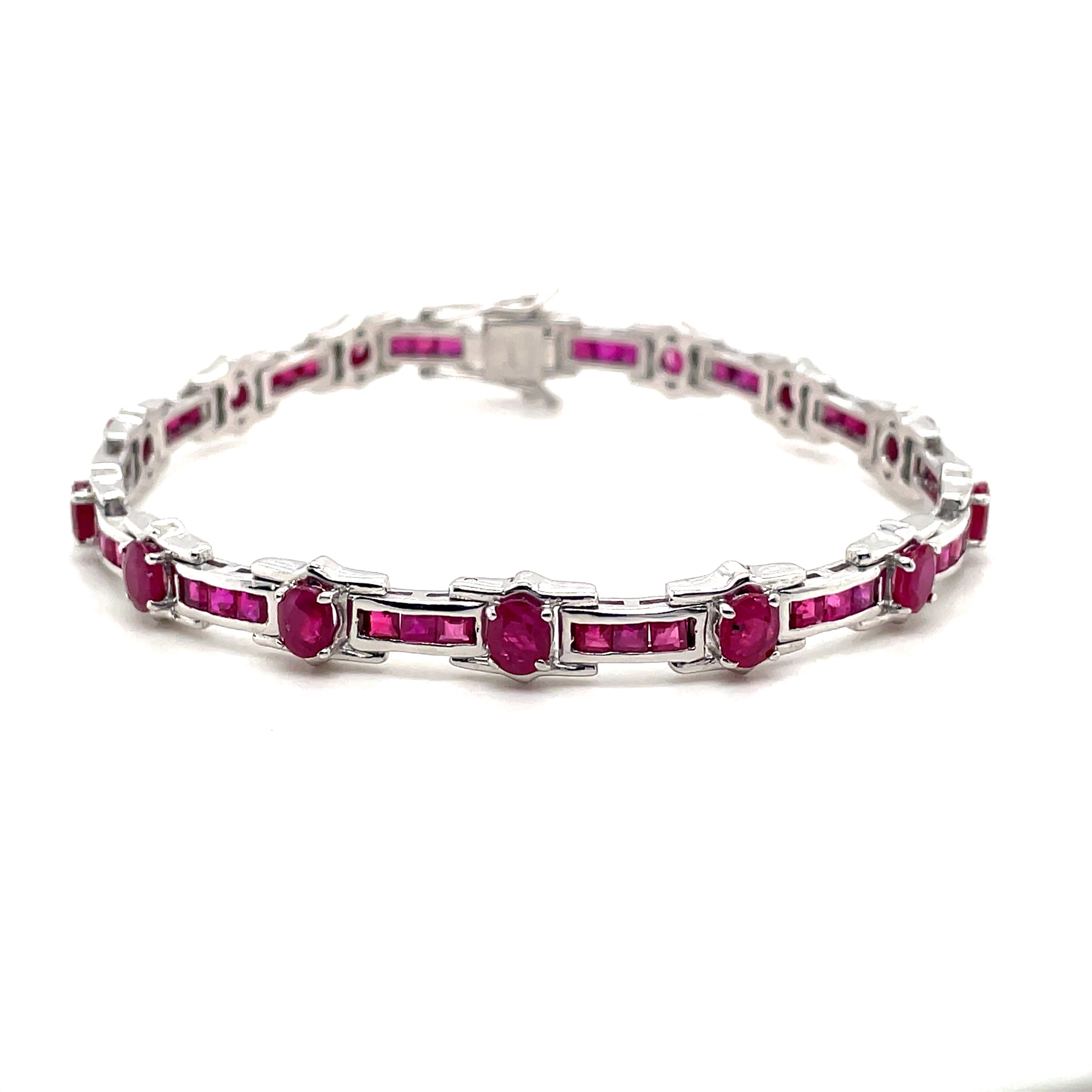 Emerald Bracelet in .925 Sterling Silver. - KSD 49305-1