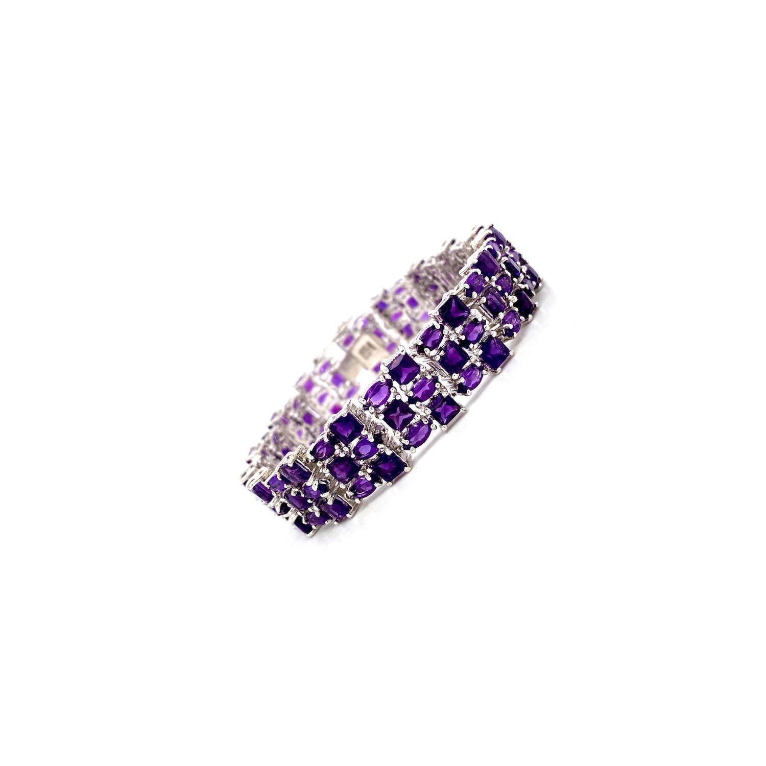 Amethyst Bracelet in .925 Sterling Silver - KSD 49485-1