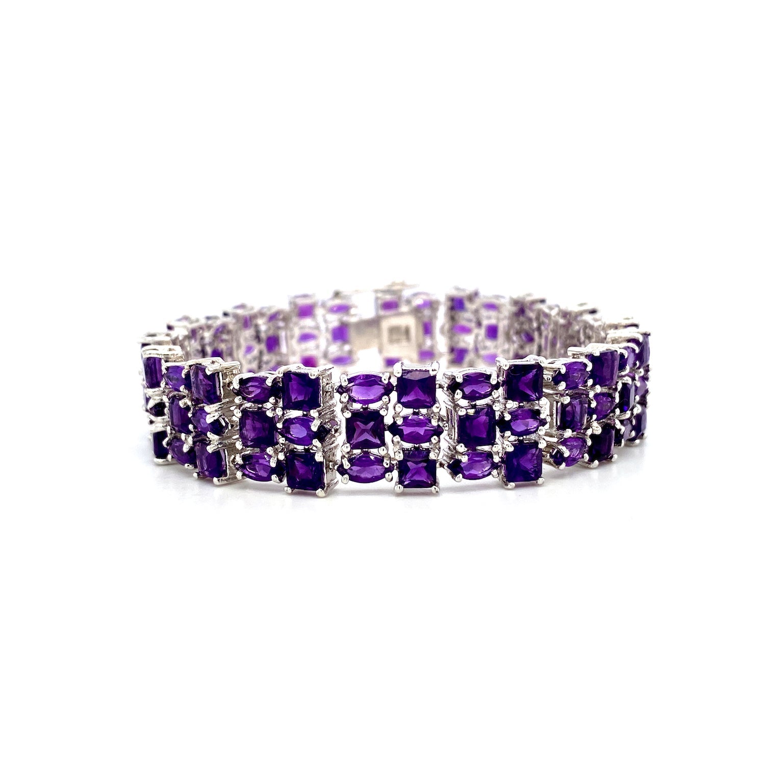 Amethyst Bracelet in .925 Sterling Silver - KSD 49485-0