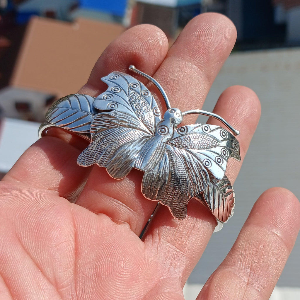 Butterfly Silver Bracelet, Sterling Silver Bracelet, Handmade Bracelet, Butterfly Bracelet, Sterling Silver Bracelet, Bracelet with Butterfly-0