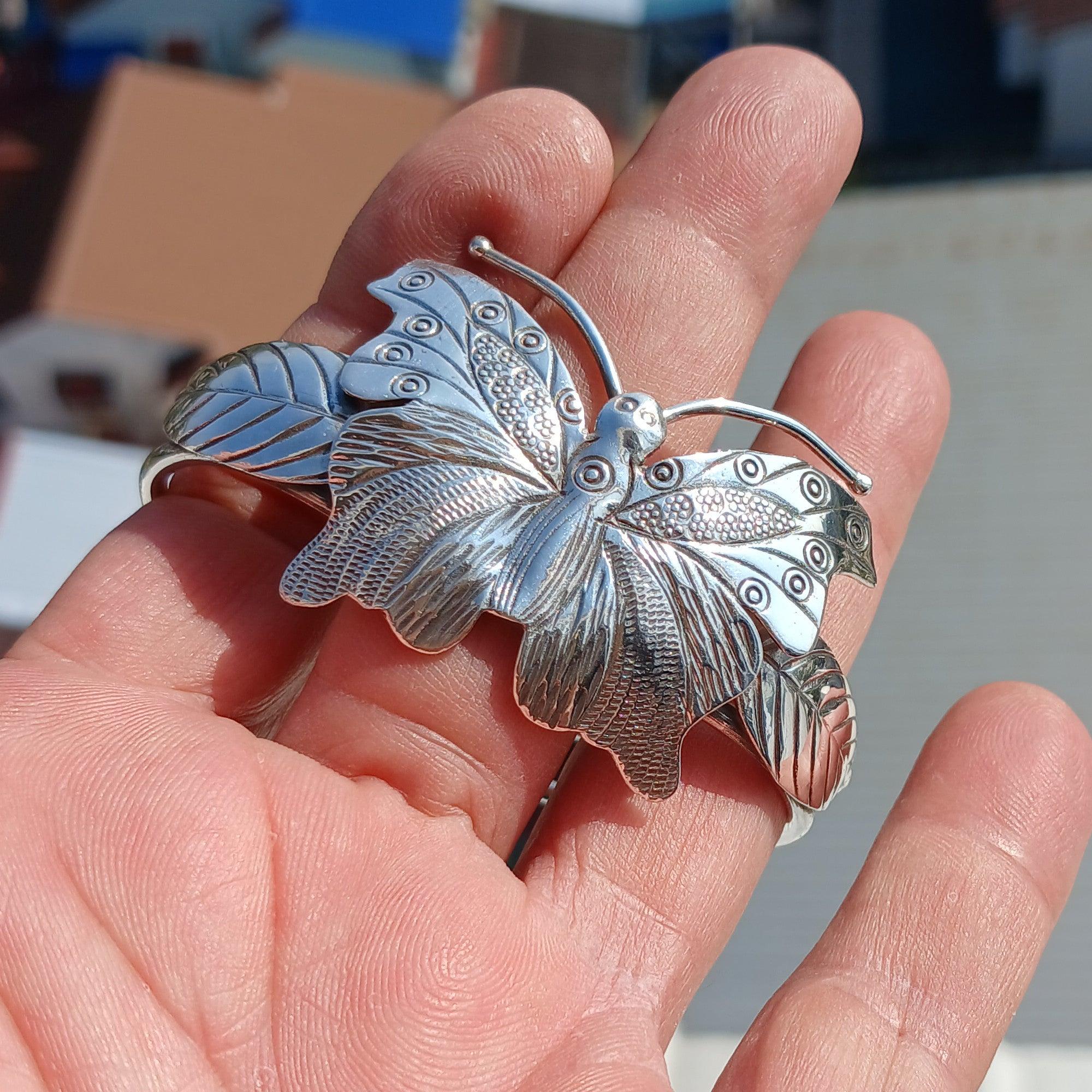 Butterfly Silver Bracelet, Sterling Silver Bracelet, Handmade Bracelet, Butterfly Bracelet, Sterling Silver Bracelet, Bracelet with Butterfly-0