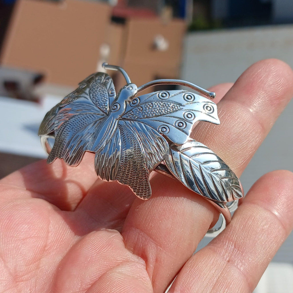 Butterfly Silver Bracelet, Sterling Silver Bracelet, Handmade Bracelet, Butterfly Bracelet, Sterling Silver Bracelet, Bracelet with Butterfly-2