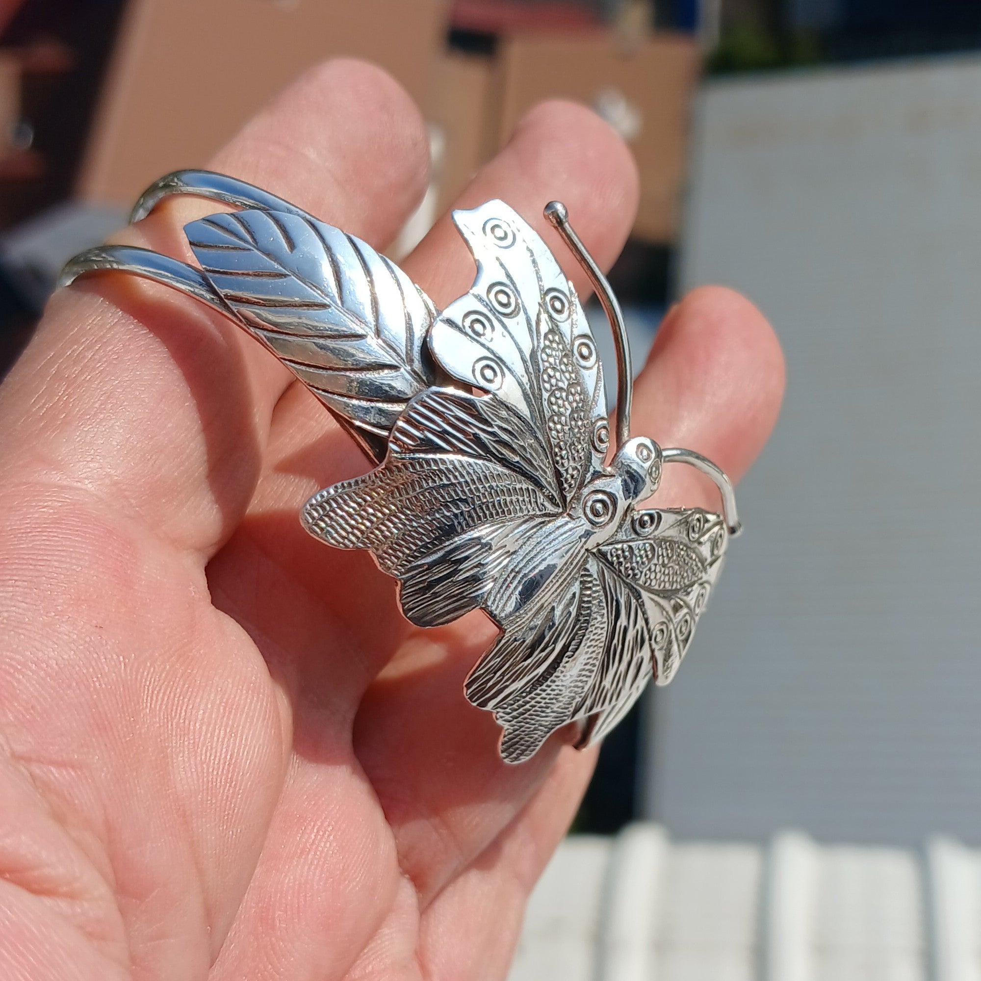 Butterfly Silver Bracelet, Sterling Silver Bracelet, Handmade Bracelet, Butterfly Bracelet, Sterling Silver Bracelet, Bracelet with Butterfly-3