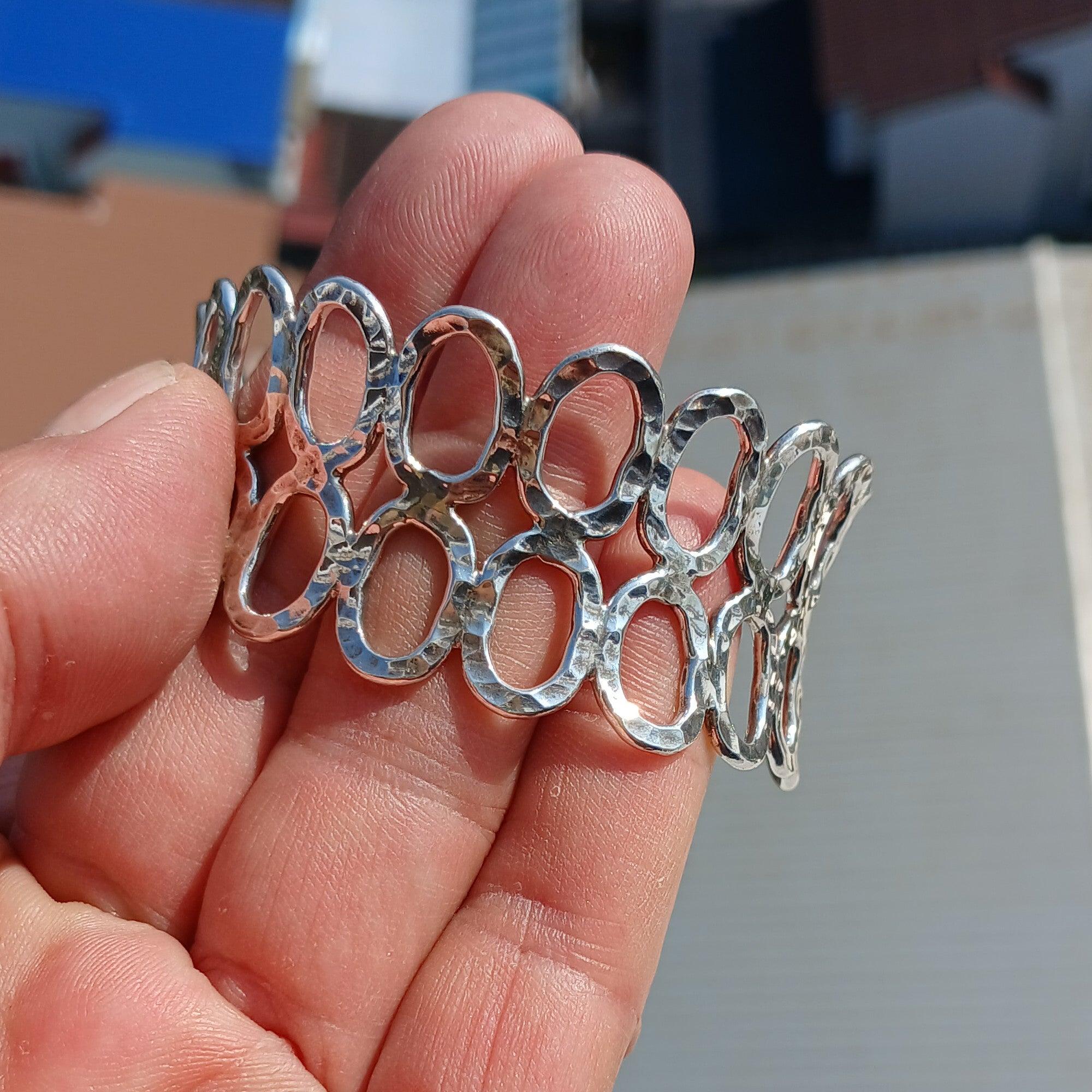 Minimalist Silver Bracelet, Sterling Silver Bracelet, Handmade Bracelet, Minimalist Bracelet, Sterling Silver Bracelet, Unique Design Bracelet-2