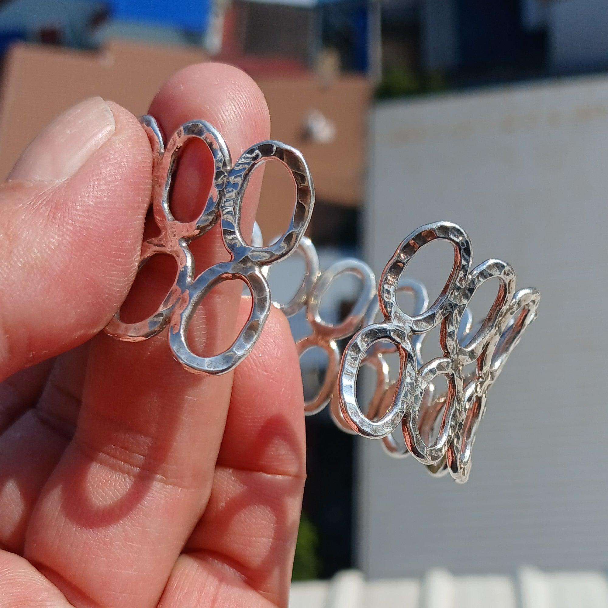 Minimalist Silver Bracelet, Sterling Silver Bracelet, Handmade Bracelet, Minimalist Bracelet, Sterling Silver Bracelet, Unique Design Bracelet-4