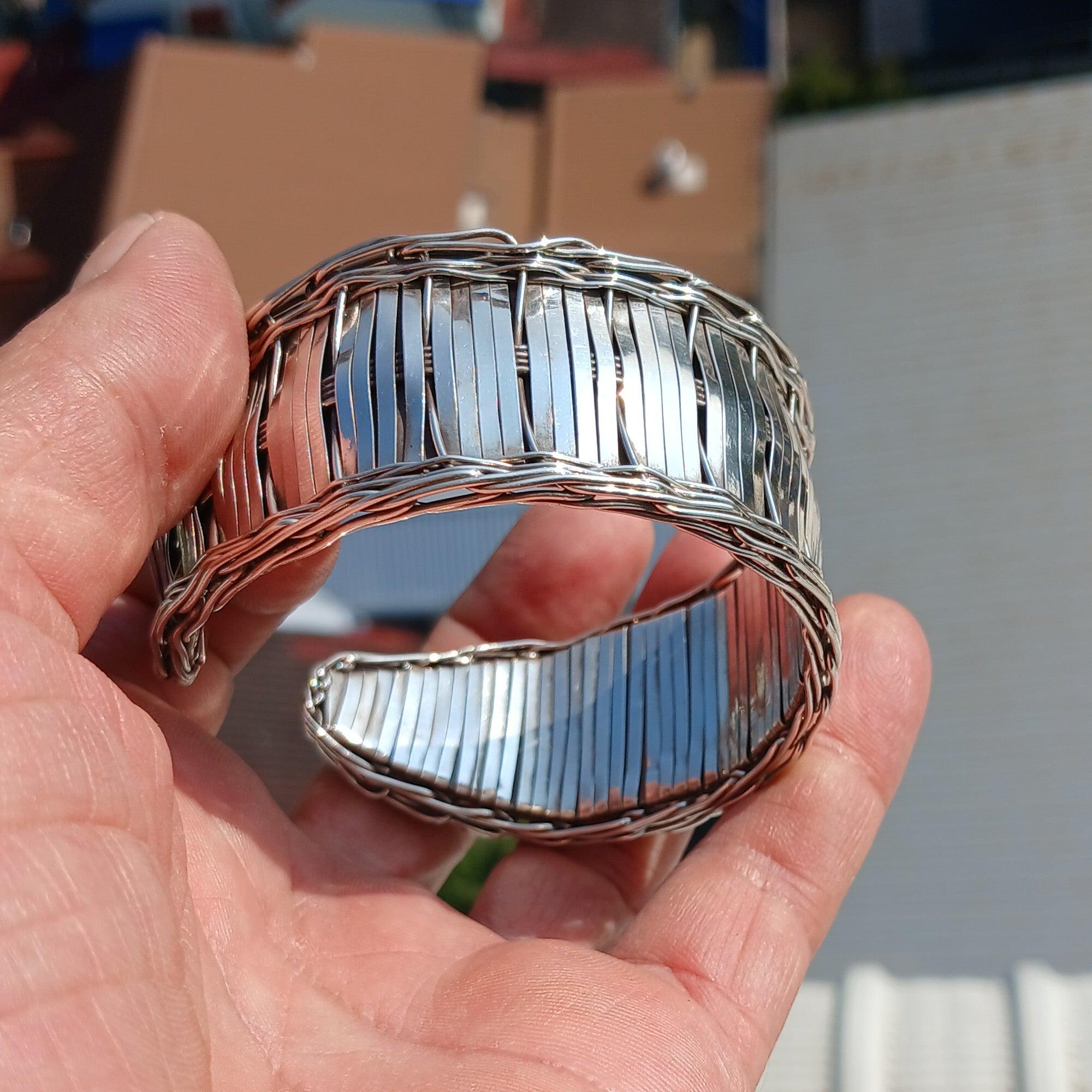 Minimalist Silver Bracelet, Sterling Silver Bracelet, Handmade Bracelet, Minimalist Bracelet, Sterling Silver string Bracelet, Unique Design Bracelet-4