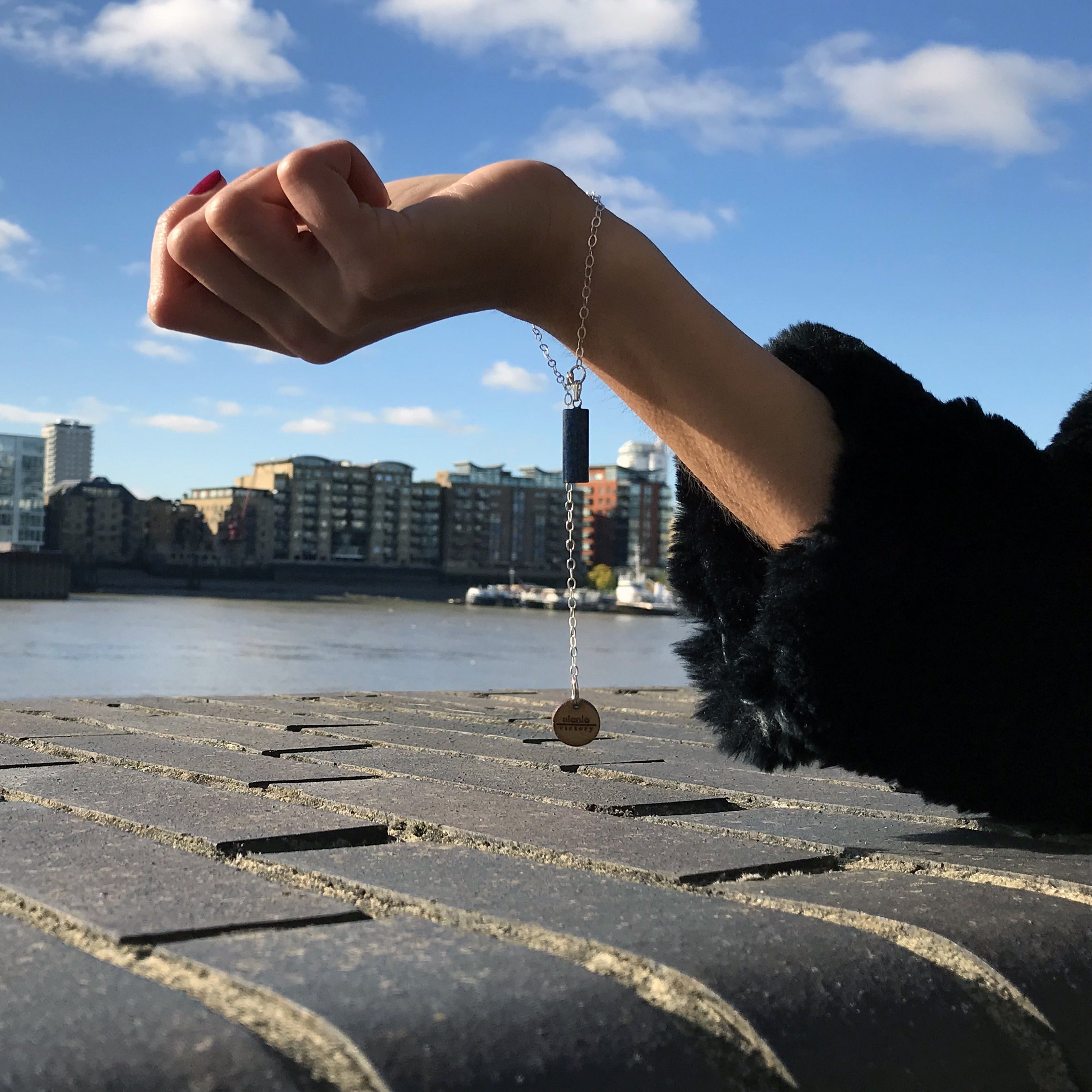 Black Onyx Bracelet, Gemstone Bracelet, Sterling Silver Bracelet | by nlanlaVictory-1