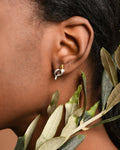 Olive Stud Earrings: Nature-Inspired Sterling Silver Jewelry-0