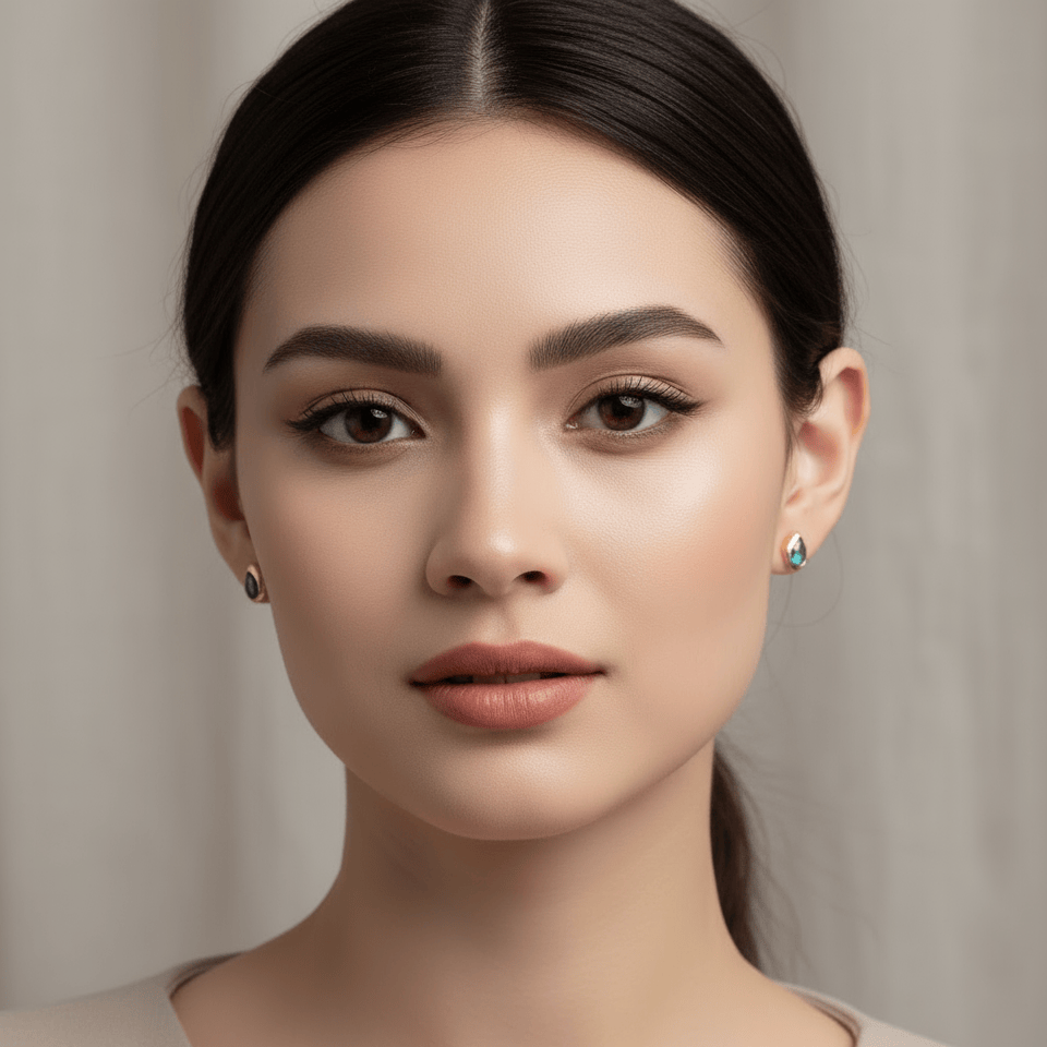 Earrings Iris - Sterling Silver Labradorite Teardrop Earrings-1