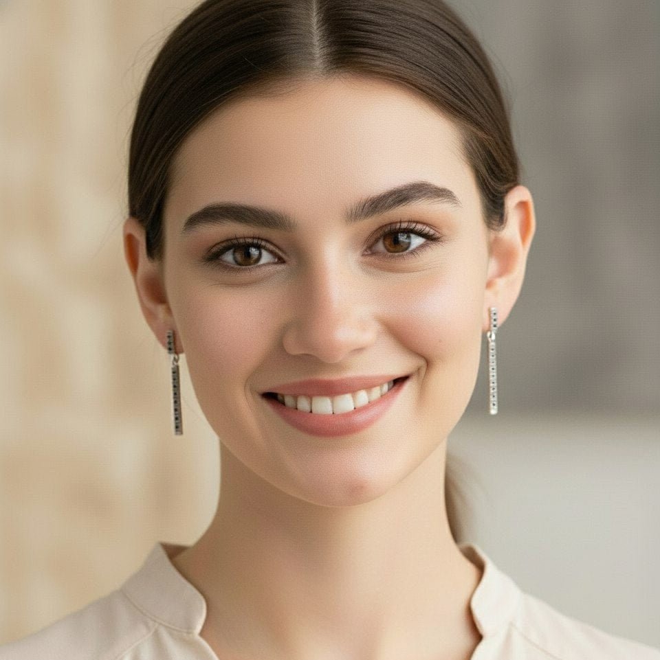 Earrings Night Dinner - Sterling Silver Elegant Evening Earrings-2