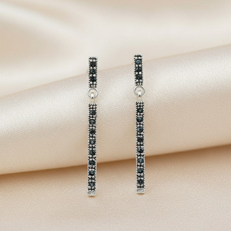 Earrings Night Dinner - Sterling Silver Elegant Evening Earrings-0