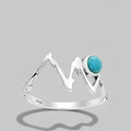 Ring Mountain Star - Sterling Silver Turquoise Ring-0