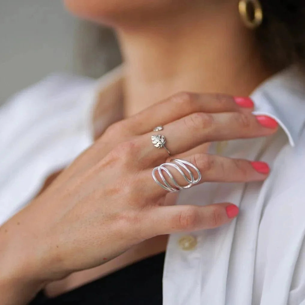 Ring Flow - Sterling Silver Flowing Design Ring-1