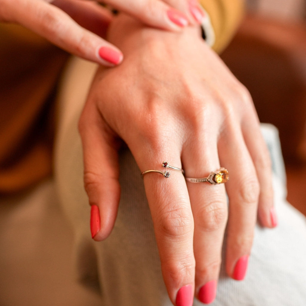 Ring Samarkand - Sterling Silver Zirconia & Citrine Ring-2