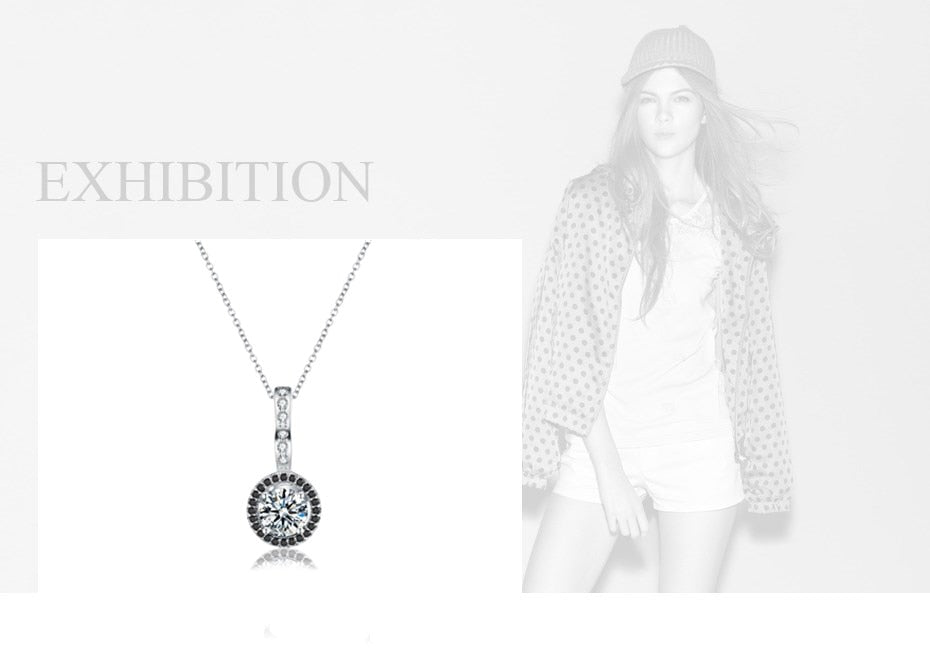 Sterling Silver Fine Jewelry Trendy Engagement Necklaces Pendants for Women Wedding Pendants Bijoux-2