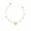 Sterling silver gold plated heart bracelet