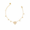 Sterling silver gold plated heart bracelet-0